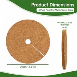 4-Delige Kokosmat,Ronde Laag,Kokosmulch,Kokosplantbescherming,Kokosvlokken,Winterbeschermingsplant,Koubescherming,Vorstbestendigheid,Vochtbescherming — thumbnail 2