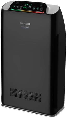 Luchtreiniger Smart Control - 320 m3/h 7-Traps HEPA-13 Filter - 80 Watt Zwart - Voor Ruimtes Tot 40 m2 - Mobiele App Bediening — thumbnail 1