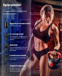 Massagepistool - Warmte- en Koelfunctie - 10 mm Amplitude voor Diepe Spiermassage - Draadloos Percussiemassageapparaat met 4000 mAh Batterij en USB-C - Stil Massageapparaat voor Rug, Nek, Schouders, Armen en Benen - Voor Sport en Ontspanning — thumbnail 5