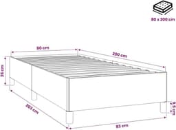 Bedframe 80x200 cm slaapkamer bedframe fluweel donkergroen — thumbnail 4