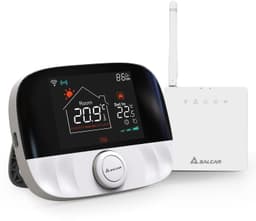 Intelligente wifi-thermostaat voor gasboiler, T9W RF kamerthermostaat met -ontvanger, programmeerbaar, wandmontage, compatibel met en Google — thumbnail 1
