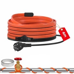 Verwarmingskabel met thermostaat, zelfregulerende vorstbescherming, oranje — thumbnail 1