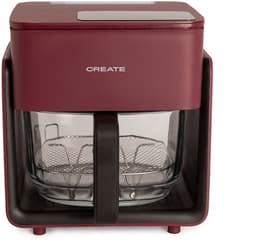 CREATE - Olievrije friteuse van 4,2 L met stoomfunctie - Bordeauxrood - AIR FRYER CRYSTAL — thumbnail 1