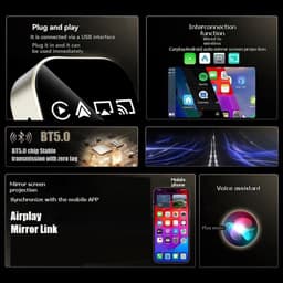 Draadloze CarPlay - 4-In-1 AI Smart Box geschikt voor Airplay/Mirror Link/voor Android Auto/Carplay USB-Dongle-Adapter Auto Intelligent Systeem A — thumbnail 2