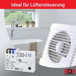 nalooprelais inbouw, 200 W, wit — thumbnail 3