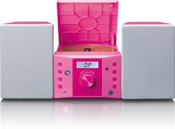 Lenco MC-013 - Stereo set met CD speler, AUX en stickersset - Roze — thumbnail 4