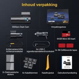 SP® Dashcam - Dashcam voor Auto - Dashcam voor En Achter - Zwart - 5cm x 10cm x 4cm — thumbnail 2