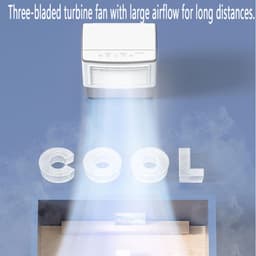 Grote Luchtkoeler - Verdampingskoeler Ventilator - Ruimte Koelen - Multifunctioneel 3-in-1 - 30L Reservoir - Wit — thumbnail 2