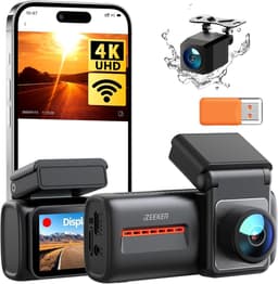 Dashcam voor auto - Zwart - 8,5 x 5,1 x 4,5 cm - 4K+1080P Dual Camera met WiFi 6 en Nachtzicht - Met 3 inch IPS Display — thumbnail 1