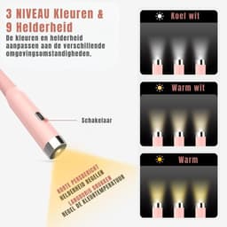 KIRA® Neklamp - Neklamp Oplaadbaar - Neklampje Voor Haakwerk - Nekleeslamp - Neklampje - Roze - 2cm x 20cm x 25cm — thumbnail 3