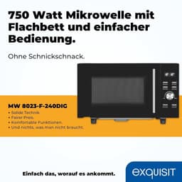 Magnetron met Grill - Oven Combimagnetron - Snel Eten Opwarmen - Flatbed zonder Draaiplateau - 23 Liter - Zwart — thumbnail 3