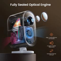 Beamer - Projector - Mini Projector - 4K - 1080P Full HD - 30000 Lumen - Auto Focus & Keystone - WIFI 6 – Dolby Ondersteuning – Draagbare Home Theater Beamer – EU Plug — thumbnail 4