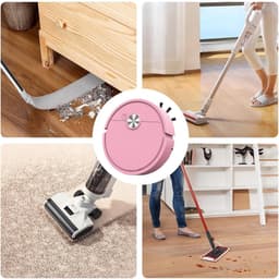 Bureau Stofzuiger Robot - Kruimelrobot Mini - Bureau Schoonmaken - Slimme Navigatie - 27.5 x 26.4 x 7.4 cm - Roze — thumbnail 4