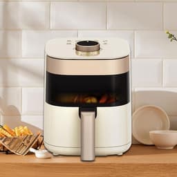 Multifunctionele Airfryer - Hete Lucht Frituurpan - Gezond Koken - Veelzijdige Keukenmachine - 5 Liter Capaciteit - Wit — thumbnail 2