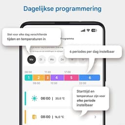 Slimme Thermostaat - Wifi Verwarming - Klimaat Beheer - App en Spraakbesturing - 14x8.1x2cm - Zwart Wit — thumbnail 5