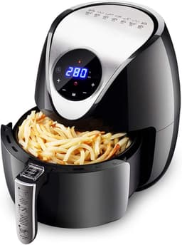 Lucht Friteuse - Oven Frituurpan - Gezond Eten - Digitale Touch Control - 4.5L Capaciteit - Groen — thumbnail 1