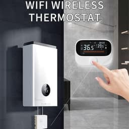 Slimme Thermostaat - Wifi Thermostaat - Temperatuur Regelen - App en Spraakbesturing - 118x24x86cm - Wit — thumbnail 5