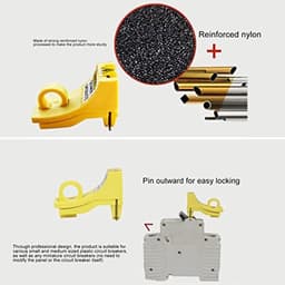 stuks stroomonderbrekervergrendelingsapparaat, miniatuur stroomonderbrekervergrendeling met hoge mechanische sterkte, nylon pin-out stroomonderbrekervergrendeling voor Loto-stationvergrendeling, tag-out — thumbnail 3