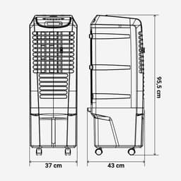 Mobiele Aircooler - Verdamper Koeler - Ruimte Koelen - Natuurlijke Koeling Zonder Installatie - 25 L - Wit — thumbnail 3