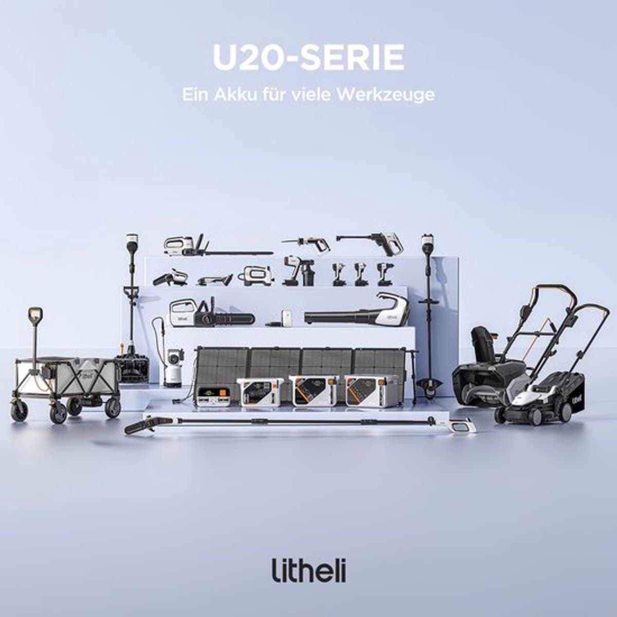 Accu Grasmaaier – Elektrische Grasmaaier – Draadloze Grasmaaier – Tuinmaaier – Gazonsnijder – Borstelloze Motor – 33 cm Maaibreedte, 4,0 Ah Accu, 30L Opvangbak, 25-65 mm Maaihoogte — afbeelding 1