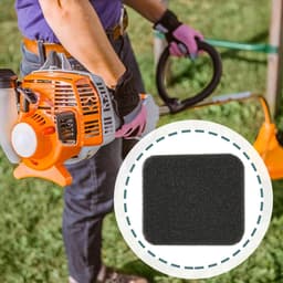 SnelShoppen - 2 Stuks Grasmaaier Luchtfilter Spons 70x60x5mm Vervangingsonderdeel voor Precisie Luchtfiltratie en Motorprestaties in de Tuin — thumbnail 2