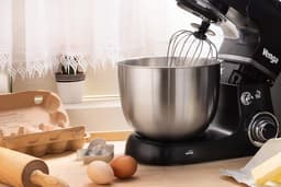 Standmixer Keukenmachine - Keukenapparaat Mixer - Deeg Kneden Bakken - Planetaire Beweging - 5 Liter Kom - Zwart — thumbnail 2