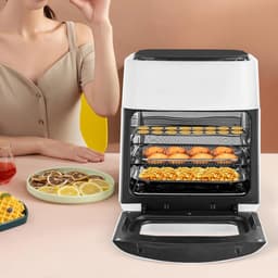 Heteluchtfriteuse - Airfryer Oven - Snel Eten Bereiden - Grote Capaciteit - 15 Liter - Wit — thumbnail 3