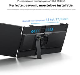 Blackview SCM5 Portable Monitor - 14 inch Full HD IPS Dubbel Scherm - Laptop Scherm Uitbreider - Inclusief Kabels - Grijs — thumbnail 2