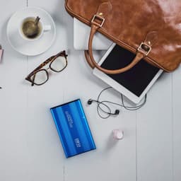 Externe Harde Schijf - Draagbare Opslag - Bestanden Opslaan - Ultra Slanke Behuizing - 2 TB Capaciteit - Blauw — thumbnail 3