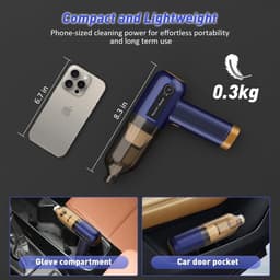Draadloze Handstofzuiger - Mini Stofzuiger Auto - Snel Reinigen - 15000 Pa Zuigkracht - 80 W - Zwart — thumbnail 3