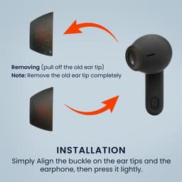 kwmobile 8x Reserve covers voor oordopjes geschikt voor JBL Tune Flex - 4 maten - Silicone dopjes voor in-ear headphones — thumbnail 5