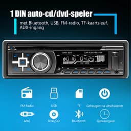 ESSGOO 1 DIN Autoradio met CD speler - Bluetooth - MP3-speler - USB AUX Bluetooth - Handsfree bellen - FM Radio — thumbnail 4