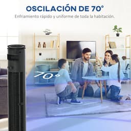 Zerova Torenventilator met Afstandsbediening - Ventilator Staand - Fan - Luchtverfrisser - 3 Snelheden - 45 W - Donkergrijs — thumbnail 2
