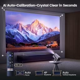 Draagbare Beamer - 4K Ondersteuning - 800 ANSI Lumen - 1920x1080 Resolutie - WiFi6 - Bluetooth 5.2 - Voor Thuisbioscoop — thumbnail 3