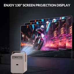 Mini Beamer - Draagbare Projector - 200 ANSI Lumen - 1280x720 Resolutie - Android 11 - WiFi Bluetooth - Voor Thuisbioscoop — thumbnail 2