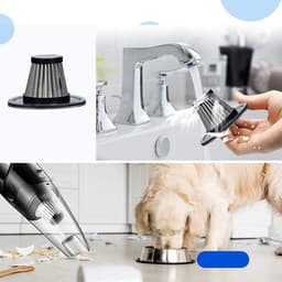 Draadloze handstofzuiger - Autostofzuiger - Stofzuiger voor thuis - 120W - Nat & Droog - Krachtige stofzuiger - Geschikt voor auto's, kantoren en woningen - Inclusief opbergtas - Zwart — thumbnail 3