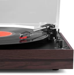 Platenspeler met speakers - Audizio Akron - LP speler - Bluetooth - AUX - 3 snelheden - Donkerbruin — thumbnail 4