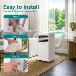 Mobiele airco 8000 BTU draagbare airconditioner met ontvochtiger ventilator afstandsbediening — thumbnail 5