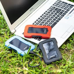 Externe Harde Schijf - Opslagapparaat Data - Gegevens Veilig Opslaan - Schokbestendige Behuizing - 2 TB Capaciteit - Blauw — thumbnail 2