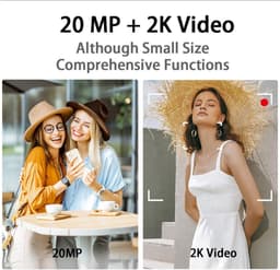 Mini digitale camera 2K/1080P FHD - 1,47 inch IPS-display - flitser en audio - ideaal voor reisfotografie - ShopVlot — thumbnail 2