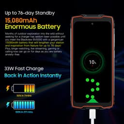 Blackview BV9300 Robuuste Smartphone (100LM Zaklamp) 15080mAh Helio G99 21GB+256GB 6.7'' 120Hz 50MP+ 32MP Camera, IP68 Waterdichte Buiten Mobiele Telefoon NFC -Groen — thumbnail 5