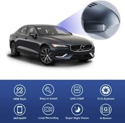 Dashcam voor Volvo S60 V60 2019-2022 - 4K UHD - OEM-stijl - WiFi App - G-sensor - 64GB — thumbnail 3