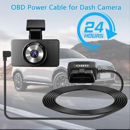 SnelShoppen - Dash Cam OBD Hardwire Kit voor 12-24V naar 5V/3A met Laag Voltage Bescherming, 24-Uur Parkeer Monitoring, ACC Modus voor Dashcam en GPS — thumbnail 4
