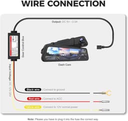 SnelShoppen - Dash-Cam Hardwire Kit USB-C met LED Display, 12V-30V naar 5V/3A Spanning Converter, 24 Uur Bewakingsmodus, Laag Voltage Bescherming voor — thumbnail 3