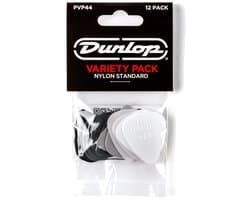Dunlop PVP44 Nylon Standard Pick Plectrum Variety 12-Pack - Plectra, 0.38mm tot 1.0mm, mix van 12 stuks