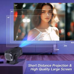 Draagbare Projector - 4K Ondersteuning - Wifi en Bluetooth Verbinding - Automatische Keystone Correctie - Voor Thuisbioscoop — thumbnail 3