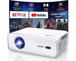 Mini Videoprojector - 4K - Autofocus en Keystone Correctie - Draagbaar en Wifi - Voor Thuisbioscopen