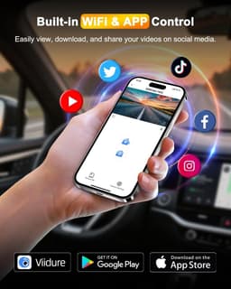 Dashcam Voor en Achter - Dual Camera - 4K + 1080P Resolutie - Ingebouwde Wi-Fi - Voor Auto's — thumbnail 4