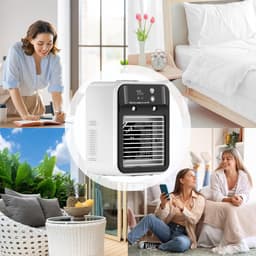 Persoonlijke Airco Ventilator - Luchtkoeler Mini - Persoonlijke Koeling - Met Waterreservoir - 128 x 175 x 128 cm - Meerkleurig — thumbnail 4