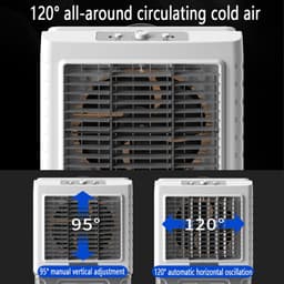 Mobiele Airco - Luchtkoeler Ventilator - Ruimte Koelen - Groot Waterreservoir - 102cm Hoog - Mechanisch — thumbnail 3